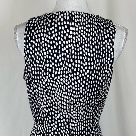 J Crew Black White Polka Dot Fitted 100% Cotton Career Office Dress NWOT Size 4 - Picture 6 of 15